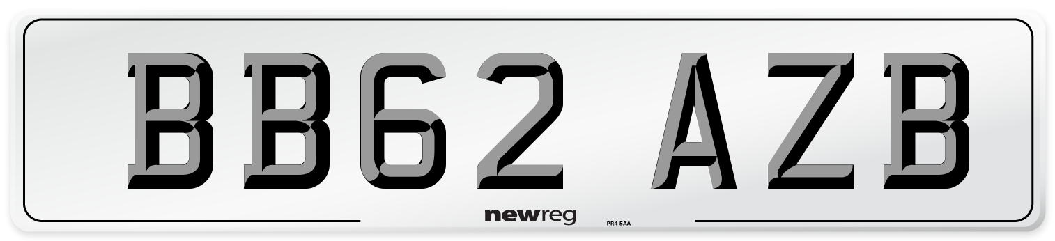 BB62 AZB Number Plate from New Reg